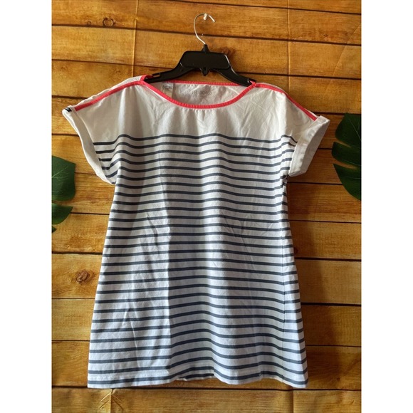 Tribord Short Sleeve Striped Boat Neck Sailing T-Shirt - Picture 1 of 6